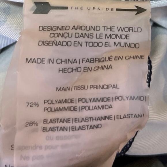 The Upside Navy Green Camo Camouflage High Waist Workout Ankle Leggings Pants 6 - Picture 7 of 7